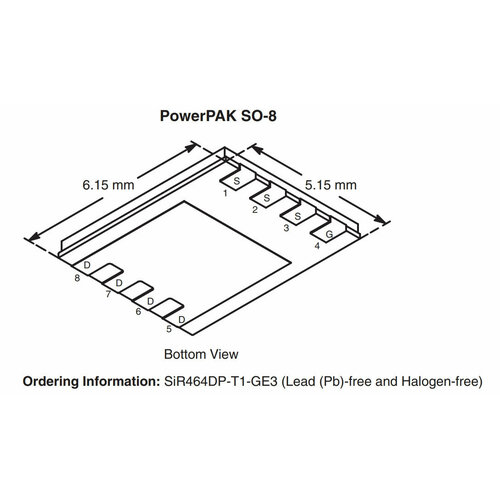 Микросхема SIR464 N-Channel MOSFET 30V SO-8 10 шт fmh20n60s1 или fmw20n60s1 20n60s1 20n60s1 20n60 to 3p 20a 600v n channel power mosfet