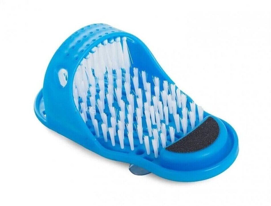 Массажный тапочек на присоске для мытья ног и массажа ступней / Щётка-тапок для мытья ног
