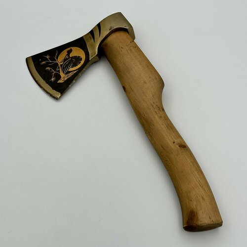 Топор сувенирный Охота, декорированный изображением глухаря и пушного зверя нож сувенирный герб рф златоуст