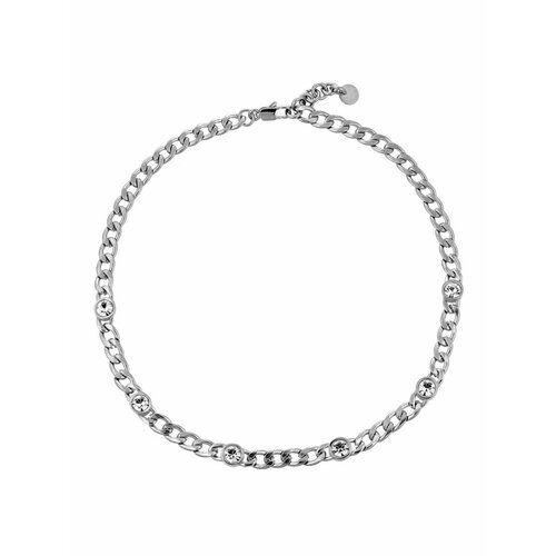 Колье DYRBERG/KERN, кристалл, кристаллы Swarovski, серый, белый
