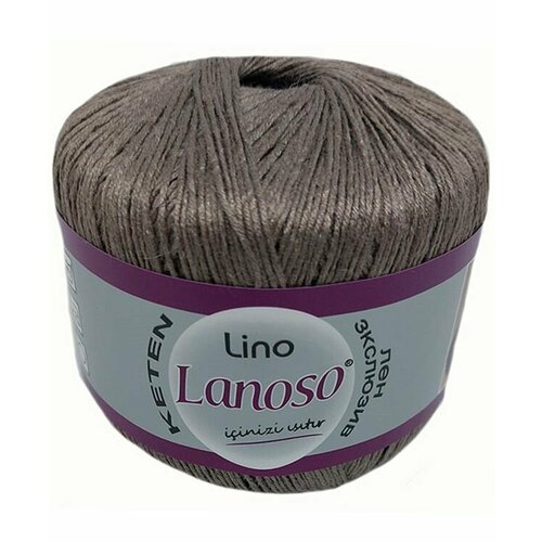 Пряжа Lanoso Lino 909 Ланосо Лино, 50% лён 50% вискоза, 50 г, 175 м, 1 моток
