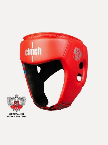 Изображение товара Шлем боксерский Clinch Olimp красный (размер XL) материал полиуретан