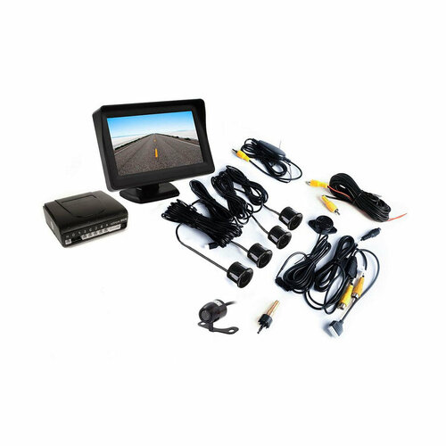 Беспроводной комплект парктроников Master-Park Mod6024-W S12982ATS четырьмя датчиками и монитором 43 дюйма Камера заднего вида 1042600₽