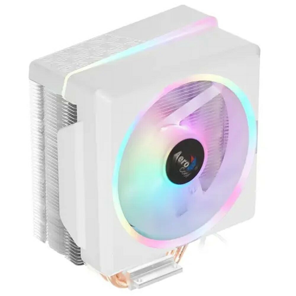 AeroCool Устройство охлаждения кулер Cylon 4F Wh ARGB PWM 4P Soc-AM5 AM4 1151 1200 2066 1700 4-pin 14-26dB Al+Cu 145W 550gr LED RTL