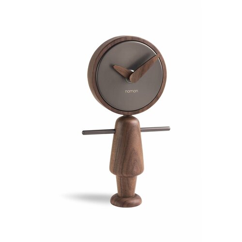 Настольные часы Nomon NENE центр - латунь с графитовой отделкойстрелки и корпус - орех D10см H22см 24448₽