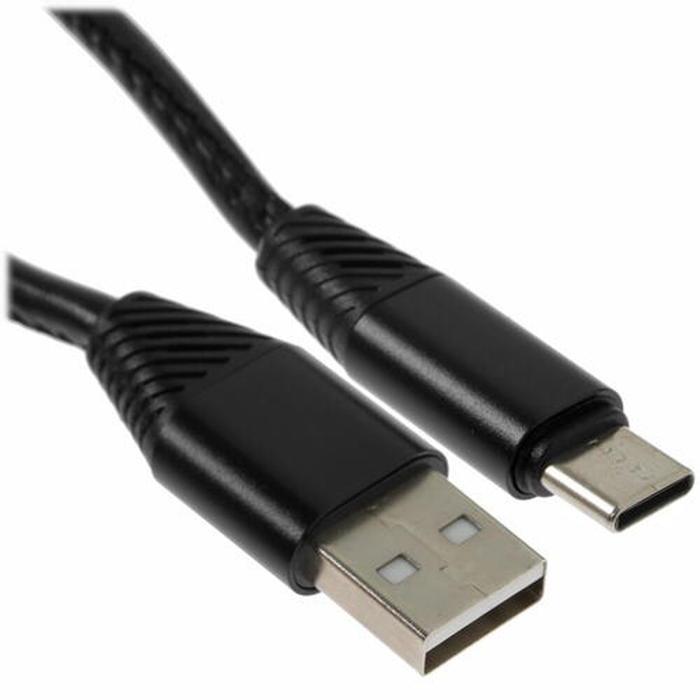 Кабель круглый DEXP USB Type-C - USB 2.0 Type-A черный 1.5 м