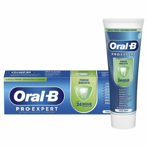 Oral-B Pro Expert Зубная паста Fresh Breath Свежее дыхание 24 часа, 75 мл (из Финляндии) jason natural sea fresh укрепляющая зубная паста вкус мяты 170 г 6 унций