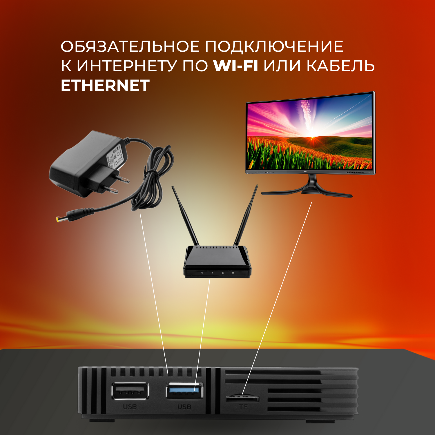 Лайм TV Box / Андроид ТВ приставка c WI FI/ 4К / Смарт ТВ / Медиаплеер 4/64Гб / + 300 ТВ-каналов бесплатно /приставка для цифрового тв