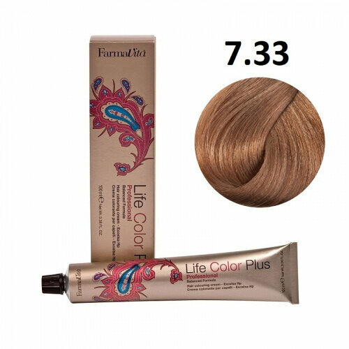 FarmaVita Life Color Plus Крем-краска для волос, 7.33 Насыщенный блондин золотистый, 100 мл