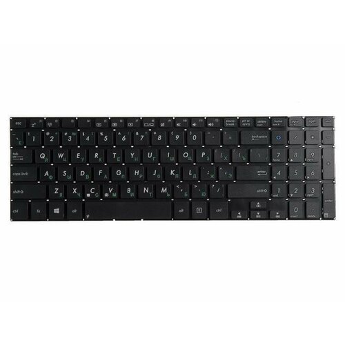 Клавиатура (keyboard) ZeepDeep для ноутбука Asus VivoBook, черная, без рамки, гор. Enter, 0KNB0-610JTW00 asus клавиатура asus vivobook k551 s551 v551 плоский enter черная без рамки