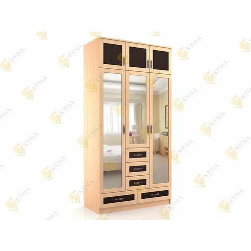 Шкаф распашной трехстворчатый с зеркалами от фабрики Стиль Стиль Т-18з