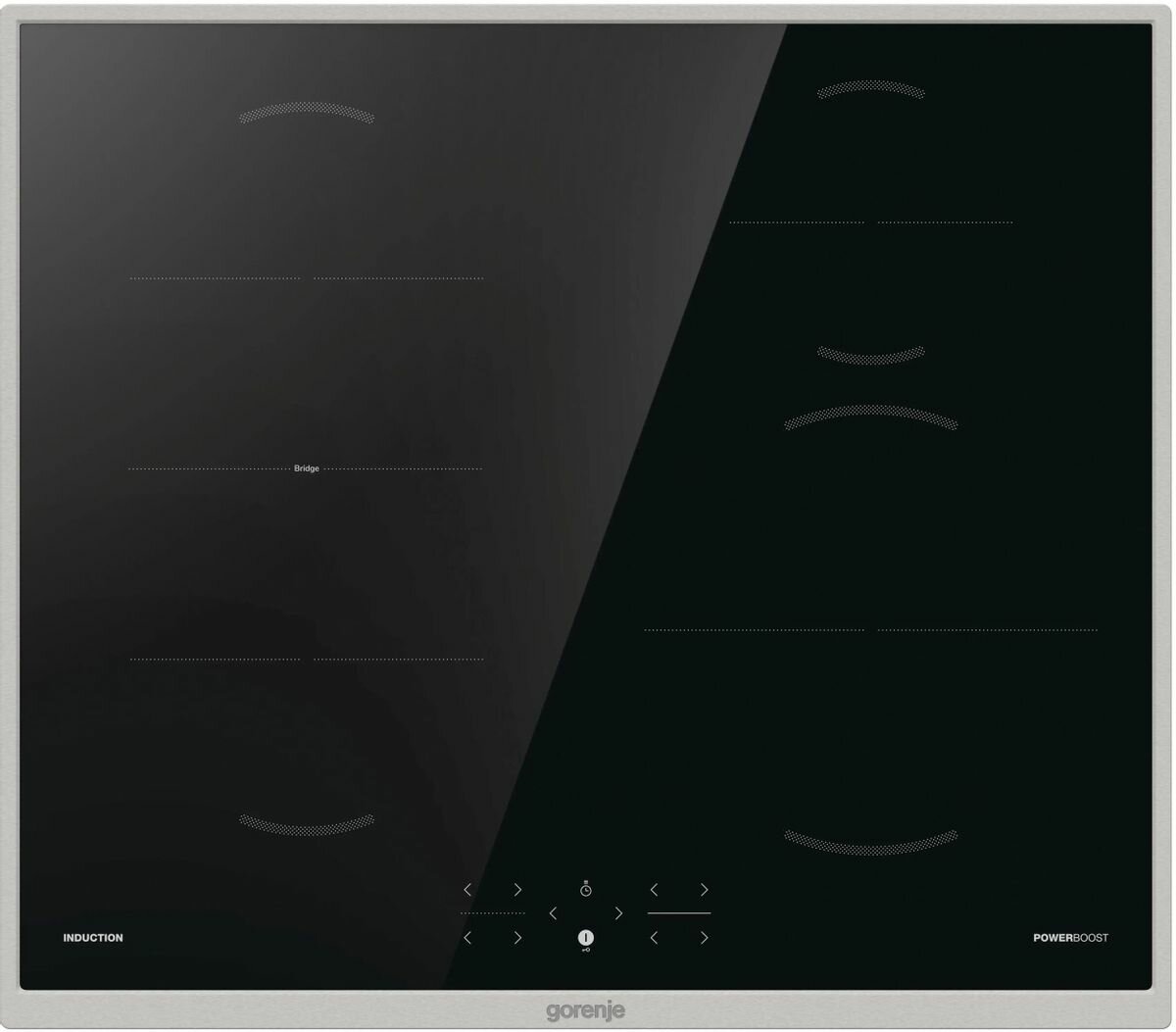 Индукционная варочная поверхность Gorenje GI6421BX, конфорок: 4 шт, стеклокерамика, независимая, черный