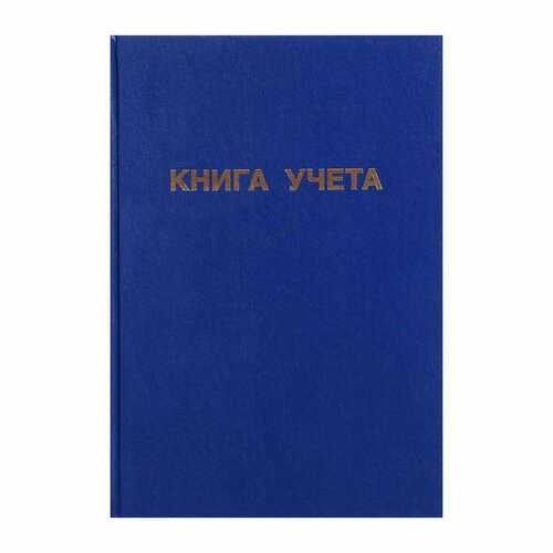 Книга учета, 192 листа, обложка бумвинил, блок газетный, клетка, цвет синий белый, желтый, красный, черный, розовый, синий, голубой