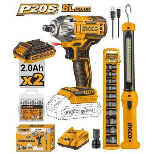 Набор аккумуляторного инструмента 20 В INGCO COSLI23011 14030₽