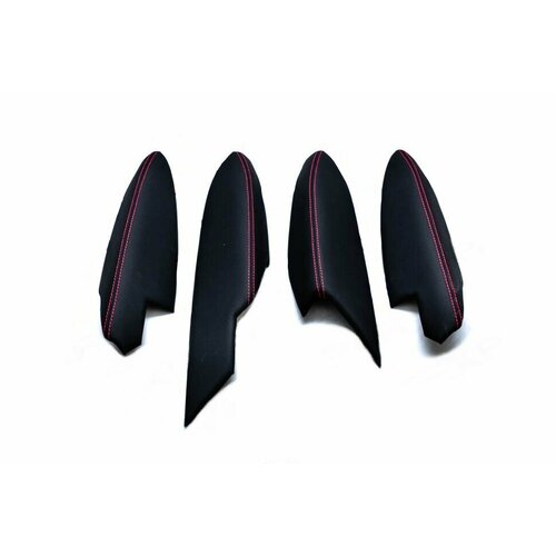 Подлокотники дверей PREMIUM Лада Веста кожзам с цветной прострочкой Красная нить 4450₽