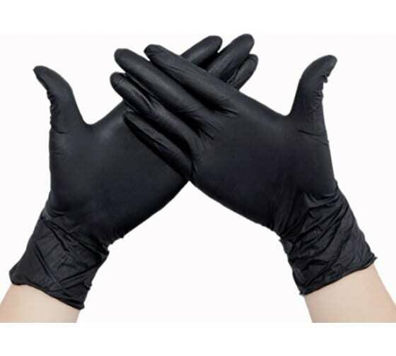 Перчатки защитные EcoLat нитриловые Black 100 шт./уп. размер M, 3740/M