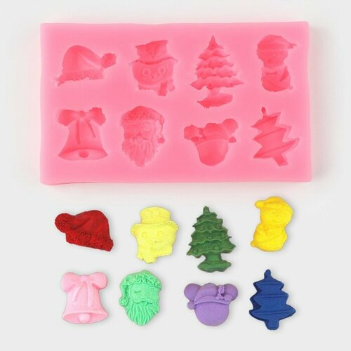 Силиконовый молд Снежные 1187 см цвет розовый 420₽