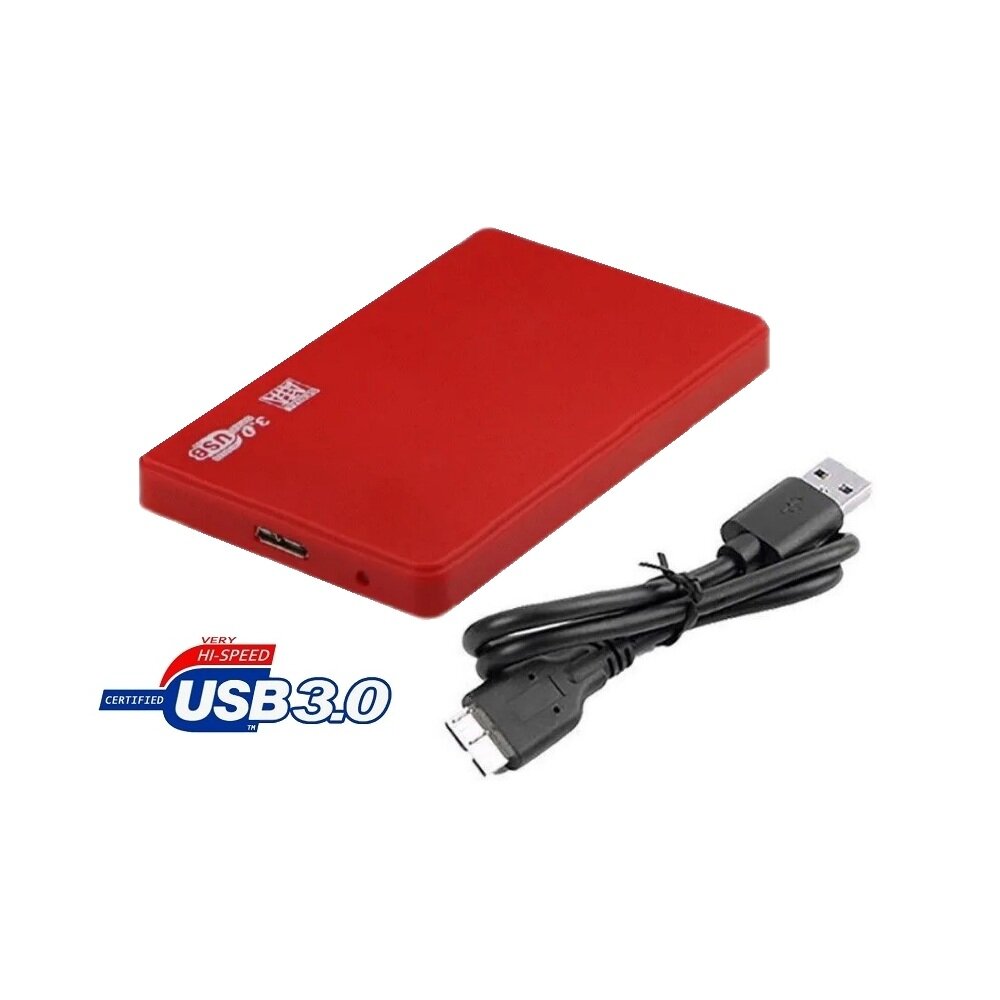 Корпус Vertec LJW000079Red для 2,5" SATA-накопителей, USB3.0 красный