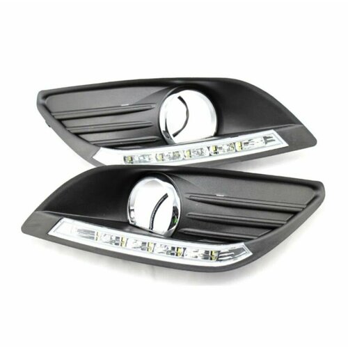 ДХО для Ford Focus 2 с отверстиями под птф