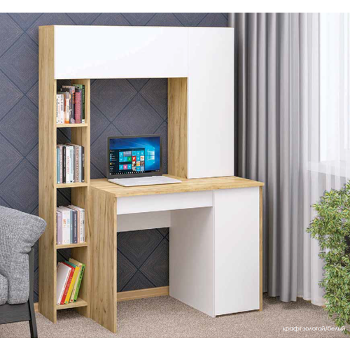 Компьютерный стол СК-64 с тумбой и ящиком крафт золотойбелый 9750₽