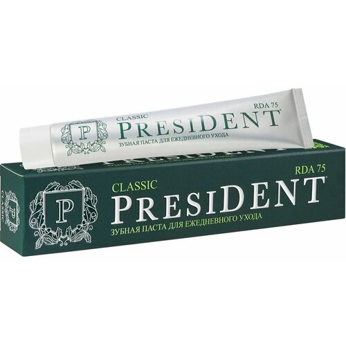 Набор из 3 штук Зубная паста PRESIDENT 75г Classic набор из 3 штук president 75г зубная паста white
