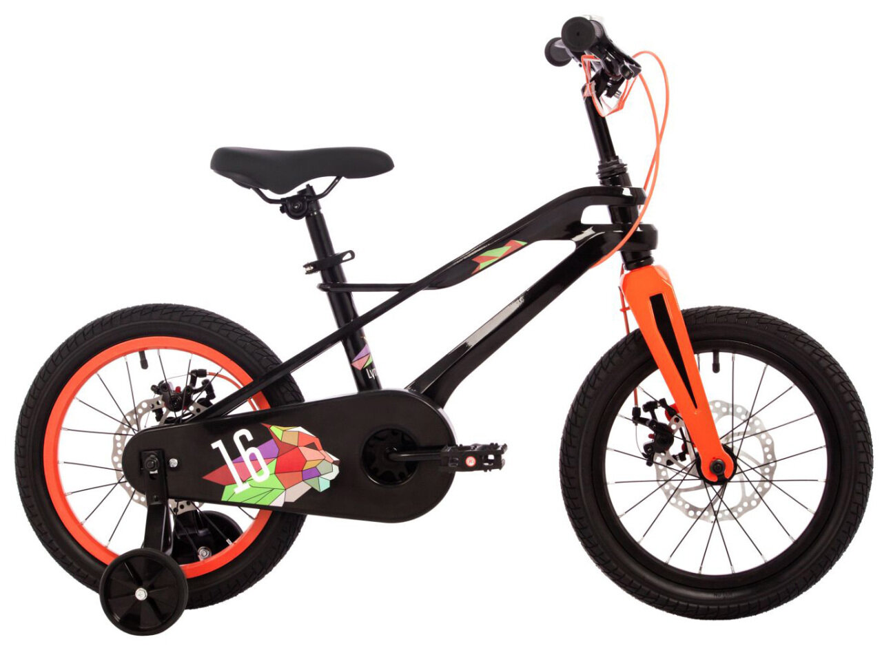 Детский велосипед Novatrack Lynx 16" (2024) 16 Черный (101-115 см)