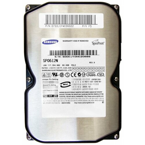 Жесткий диск Samsung SP0622N 60GB 7200 IDE 35 HDD 3650₽