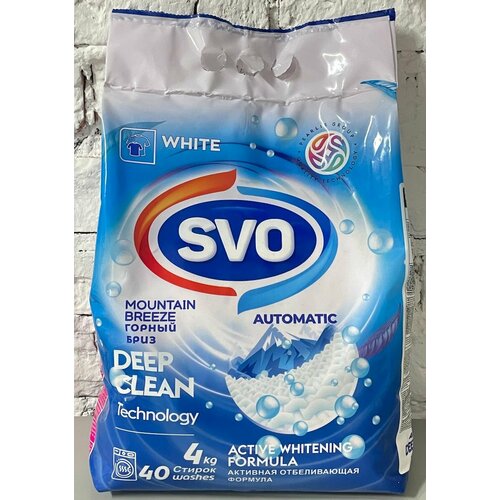 Стиральный порошок White SVO DEEP CLEAN Mountain Beeze 4кг 40 стирок 1100₽