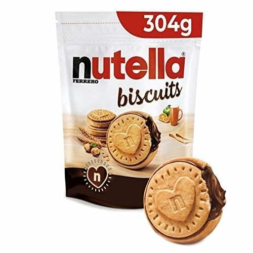 Бисквитное печенье с пастой Biscuits Nutella Ferrero 304 гр.
