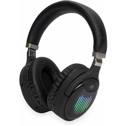 Гарнитура накладные Digma BT-16 черный беспроводные bluetooth оголовье BT-16B 1630₽