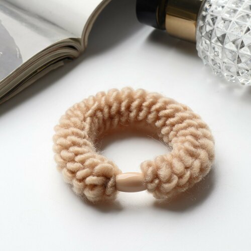 Резинка для волос Спорт строчка стиль 5 см бежевый 479₽