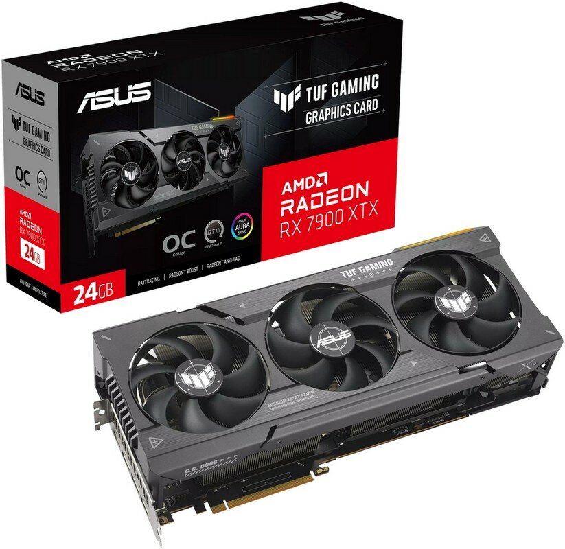 Видеокарта ASUS TUF-RX7900XTX-O24G-GAMING /RX7900XTX, HDMI* 1, DP*3,24G, D6