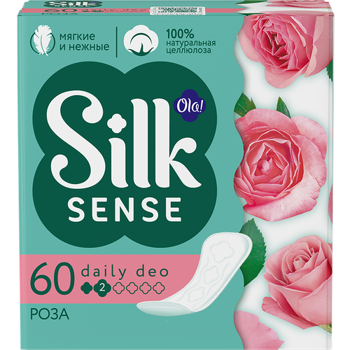 Прокладки ежедневные OLA! Silk Sense Daily Deo Бархатная роза, 60шт прокладки ola silk sense ultra deo ромашка normal 10 шт