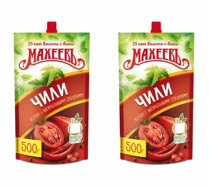 Махеевъ Кетчуп Чили, 500 г, 2 уп