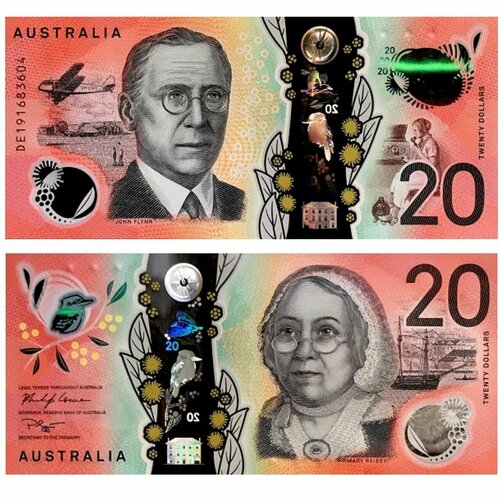 Банкнота Австралия 20 долларов 2019 год UNC полимер