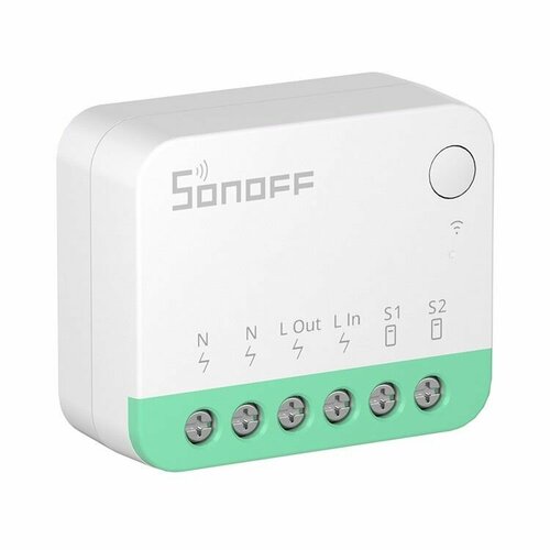 умное wi fi реле sibling smart home powerswitch m mini белое WiFi реле Sonoff MINIR4M, 10А/2200Вт (Работает с Яндекс Алисой)