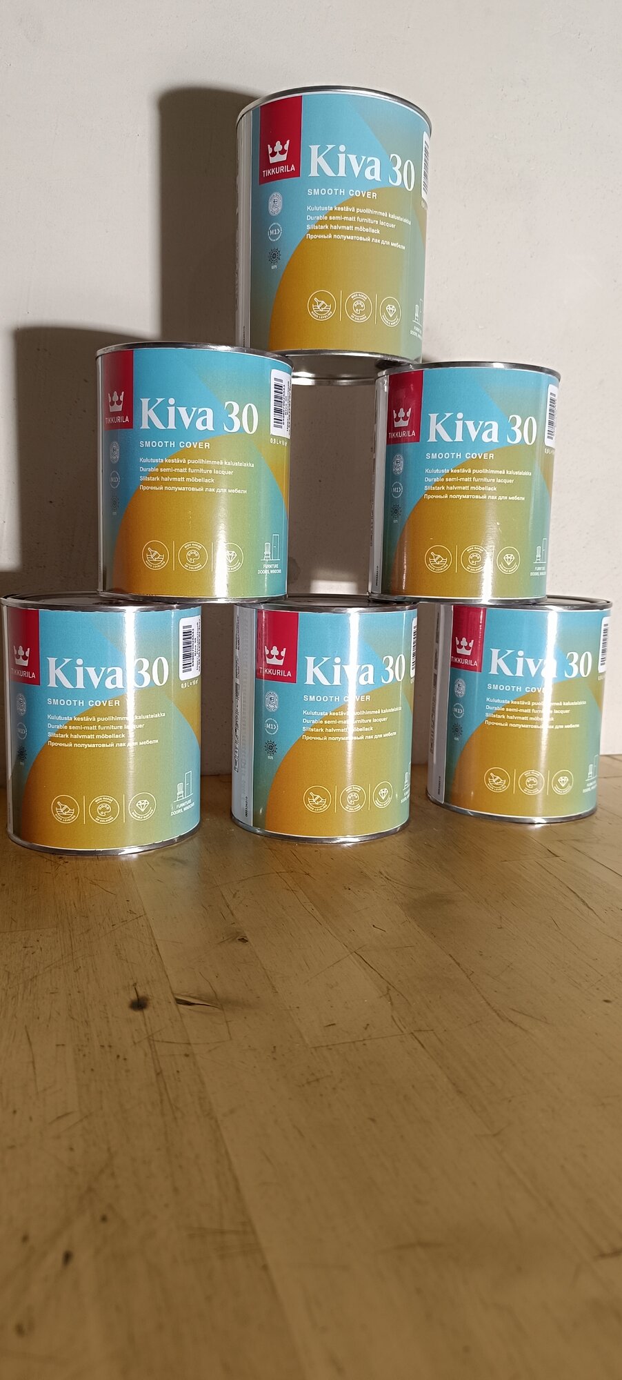 Tikkurila Kiva 30 бесцветный, полуматовая, 0.9 кг, 0.9 л