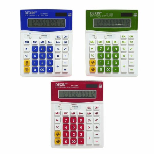 Калькулятор настольный 12-разрядный КК-1200C, (1шт.) термос для напитков арктика 106 1200c 1 2л зеленый 106 1200c gre
