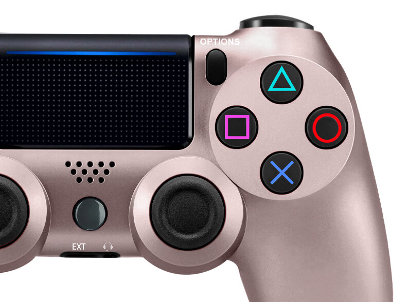 Беспроводной джойстик (геймпад) для PS4, Розовое золото / Bluetooth