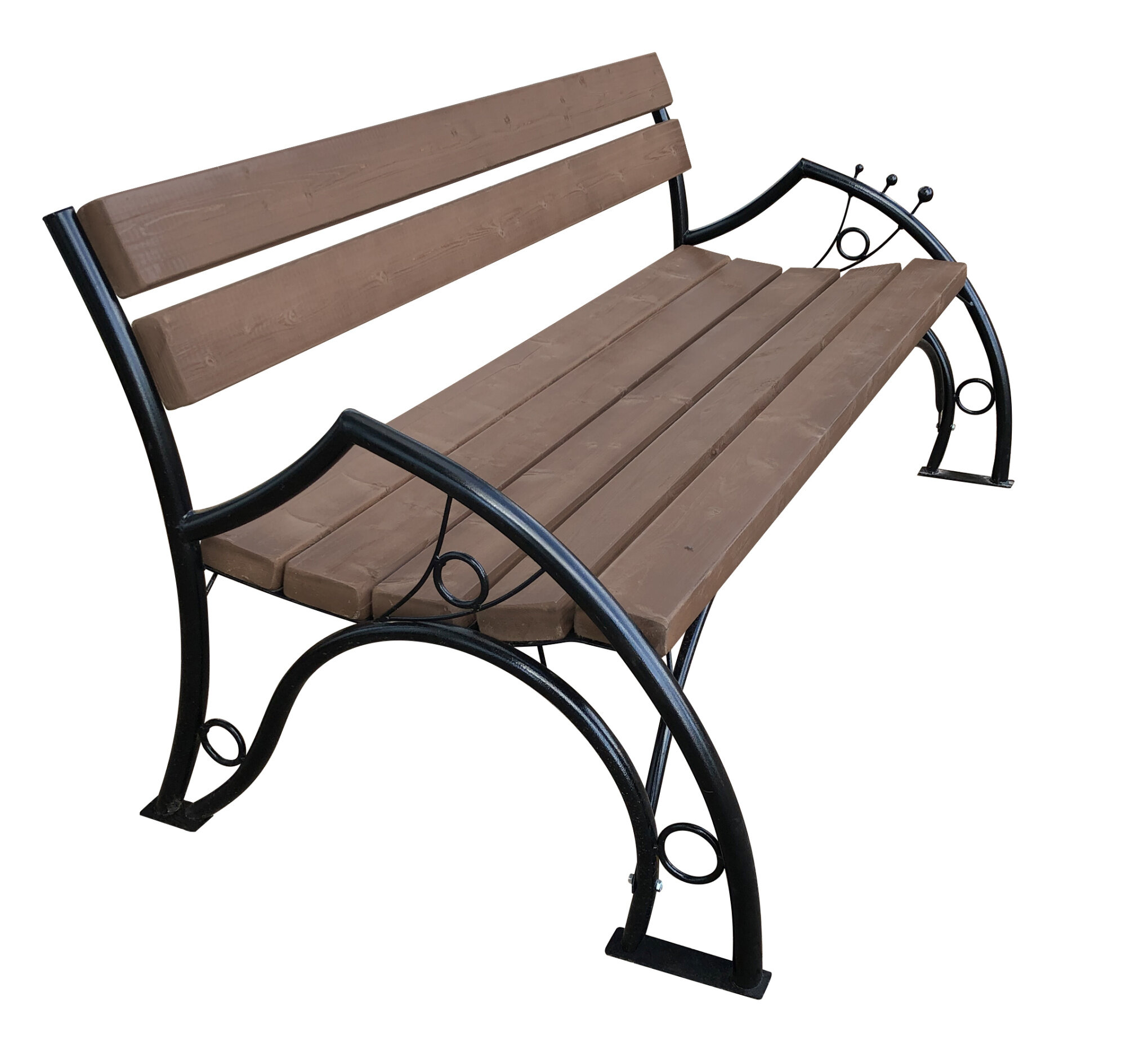 фото Скамья M-group Шарики 1,5 метра черный каркас