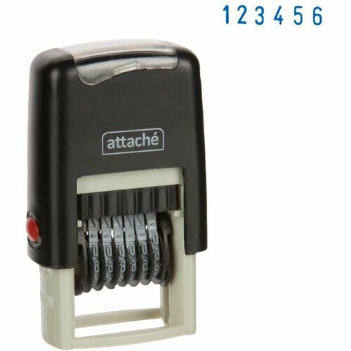 Нумератор автоматический мини Attache 6 разрядов 3 мм 7836 950₽