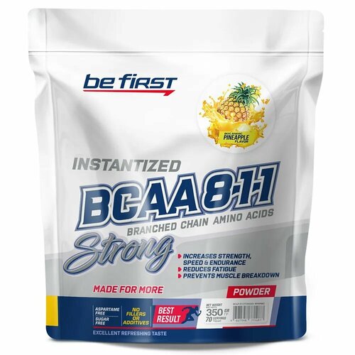 Be First BCAA 8:1:1 INSTANTIZED powder 350 гр дойпак (Ананас) аминокислота be first bcaa 8 1 1 instantized powder цитрусовый микс 250 гр