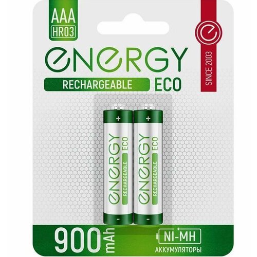 Аккумулятор ENERGY Eco NIMH-900-HR03/2B (АAА) 104987 2 шт.