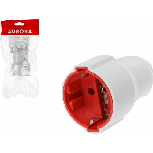 Розетка переносная 16А 250В с заземлением AURORA STARTUL белая A100-008 557₽