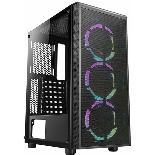 Корпус Azza PRIME 360E черный без БП ATX 4x120mm 2xUSB3.0 audio bott PSU корпус atx zalman i3 edge черный с окном без бп fan controller 4x120mm fan