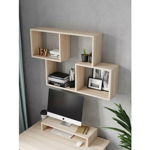 Полка навесная настенная Дуб