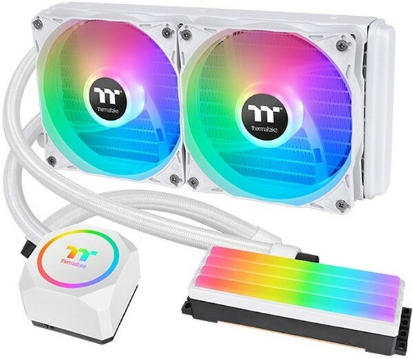 Жидкостная система охлаждения Thermaltake CL-W330-PL12WT-A Floe RC240 CPU&Memory AIO Liquid Cooler Snow Edition/All-in-one liquid cooli