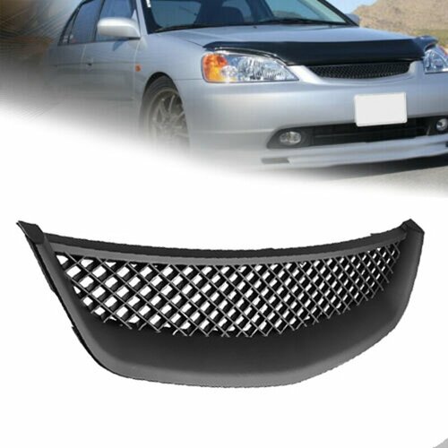 Решетка переднего капота MyPads с черной сеткой из АБС-пластика для JDM Type R 2001-2003 2370₽