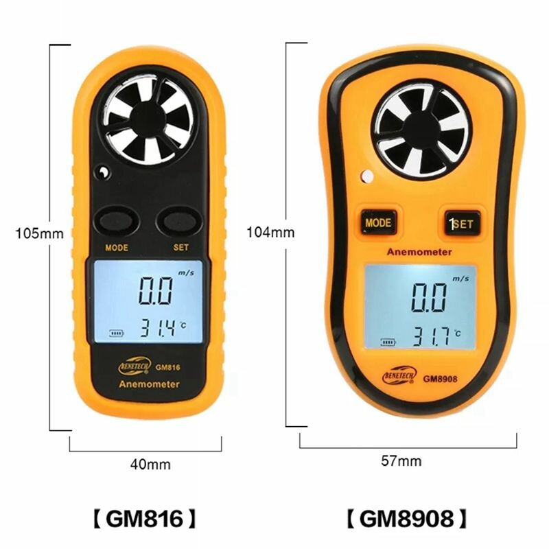 BENETECH Цифровой анемометр GM816 Прибор для измерения скорости Анемометр уровня мощности ветра