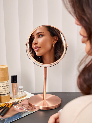 Изображение товара Настольное зеркало KROFFOS "Sauron", двустороннее, с увеличением, бронза, 34х17х15 см